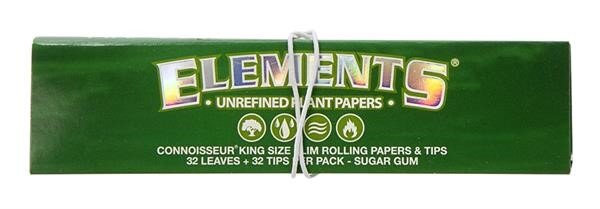 ELEMENTS - Connoisseur - Green - King Size Slim + Tips - Box - 24 Stück