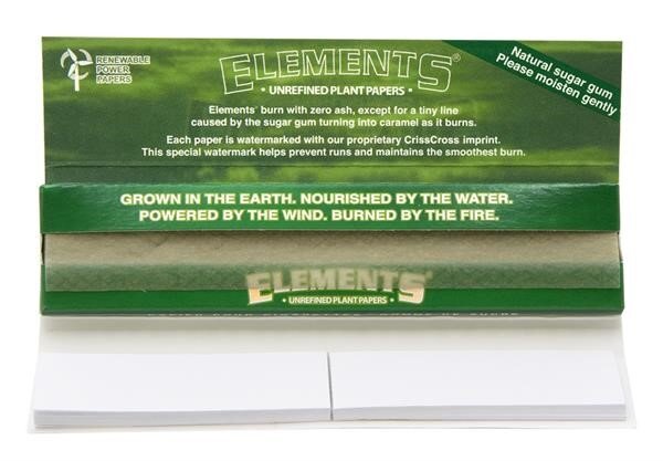 ELEMENTS - Connoisseur - Green - King Size Slim + Tips - Box - 24 Stück