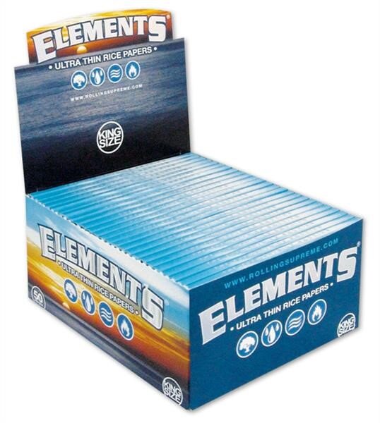 ELEMENTS - Papers - Blue - King Size - Box - 50 x 33 Stück