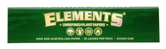 ELEMENTS - Papers - Green - King Size Slim - Box - 50 x 32 Stück