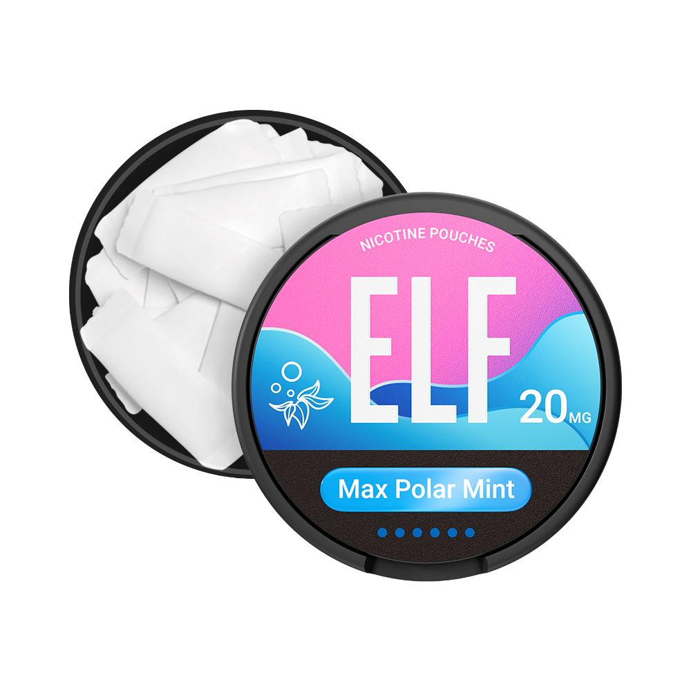 5 x ELF Nicotine Pouches Max Polar Mint, 20mg