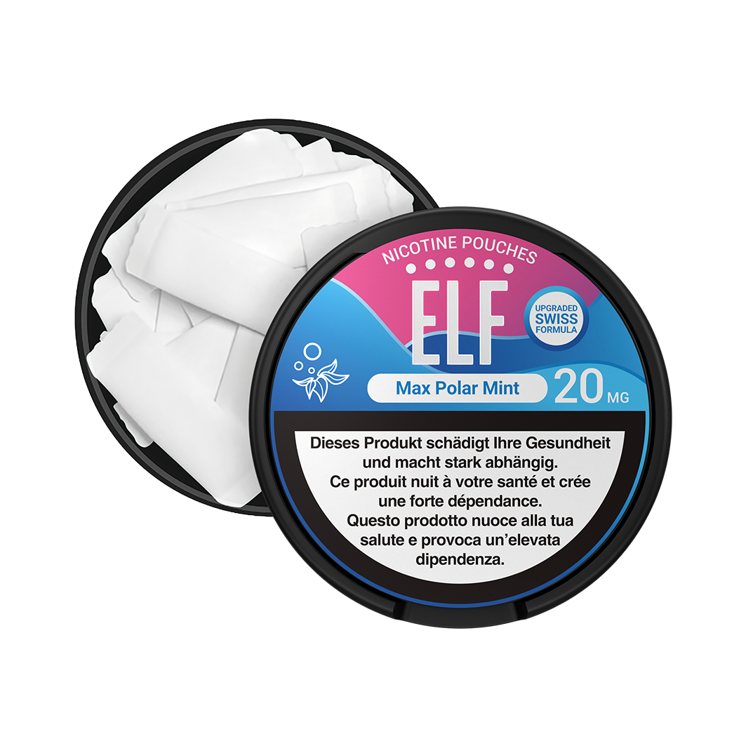 5 x ELF Nicotine Pouches Max Polar Mint, 20mg