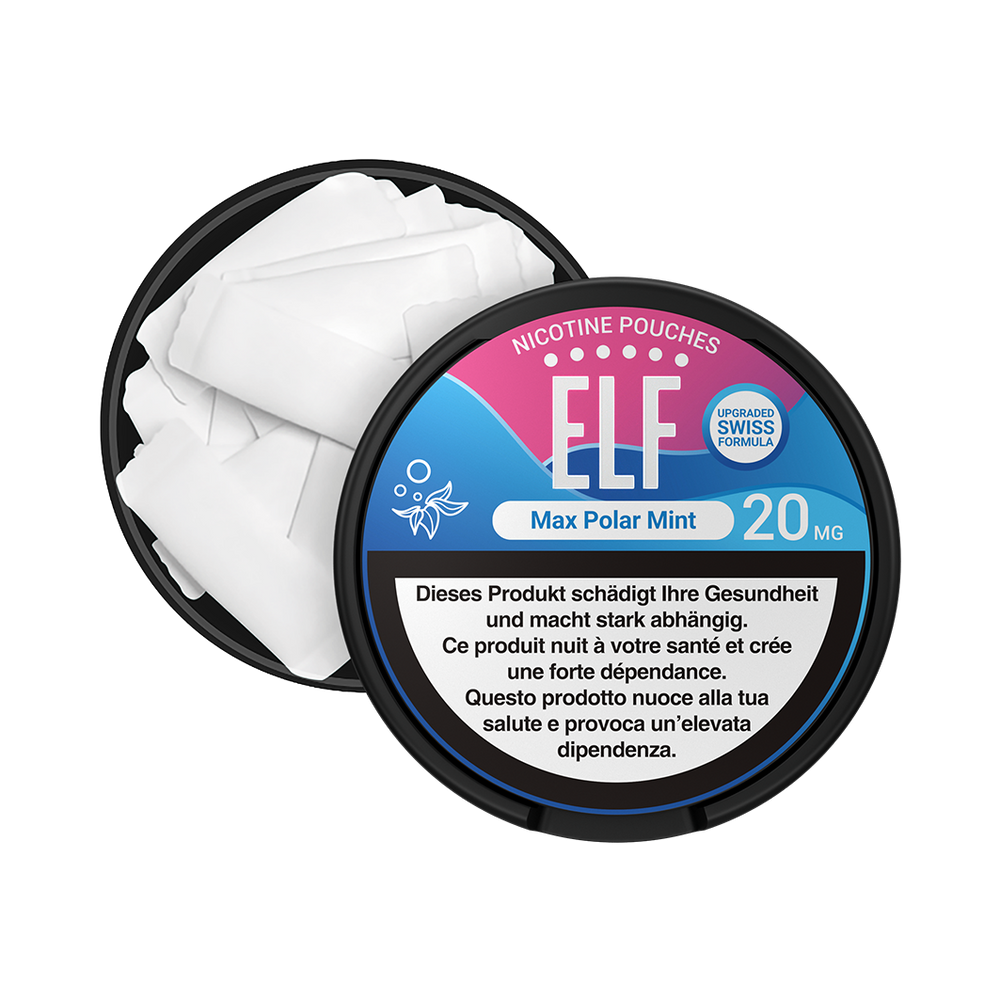 5 x ELF Nicotine Pouches Max Polar Mint, 20mg