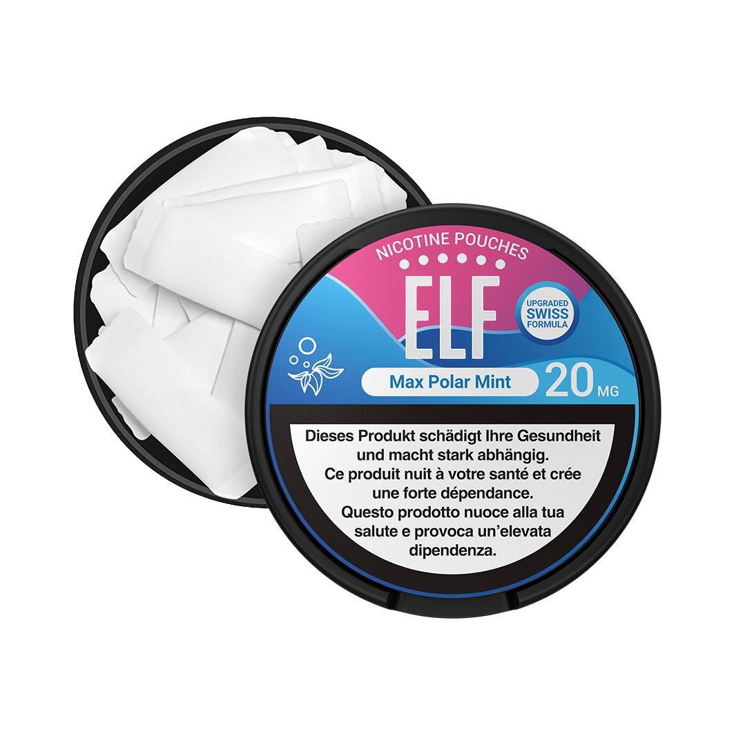 5 x ELF Nicotine Pouches Max Polar Mint, 20mg