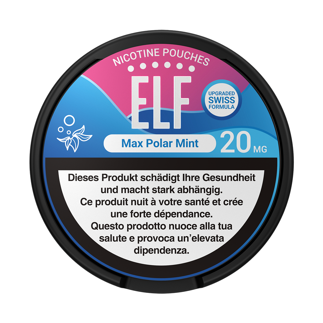 5 x ELF Nicotine Pouches Max Polar Mint, 20mg