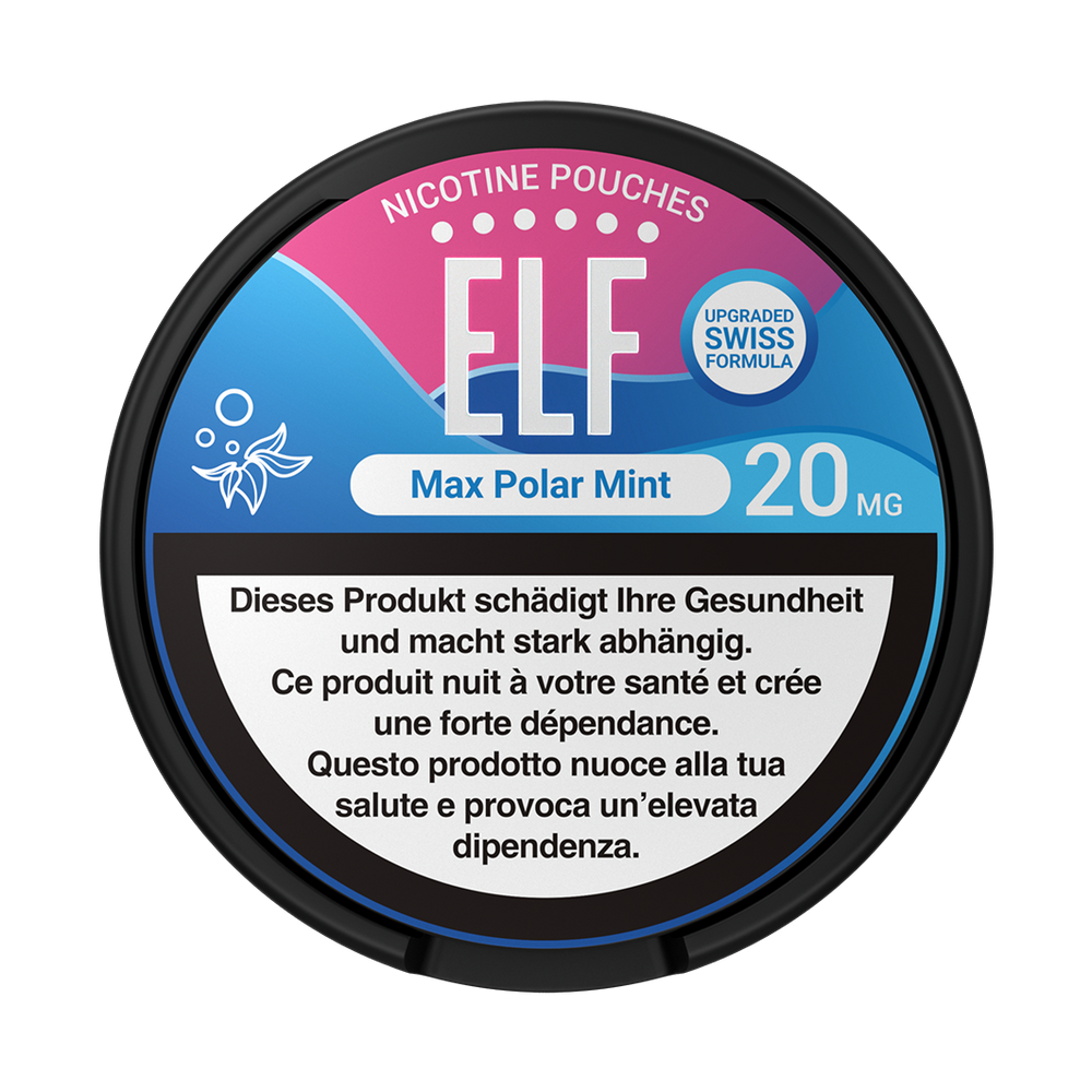 5 x ELF Nicotine Pouches Max Polar Mint, 20mg
