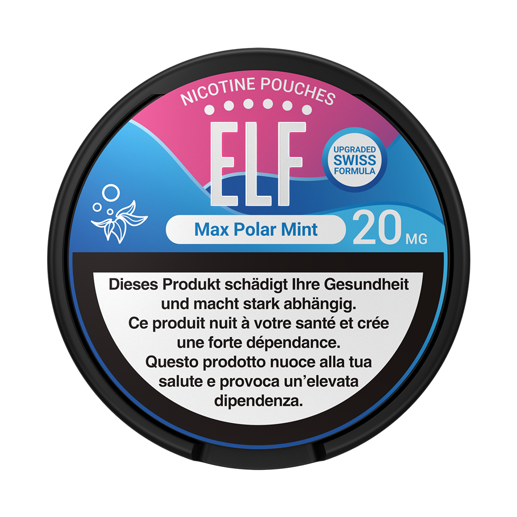 5 x ELF Nicotine Pouches Max Polar Mint, 20mg