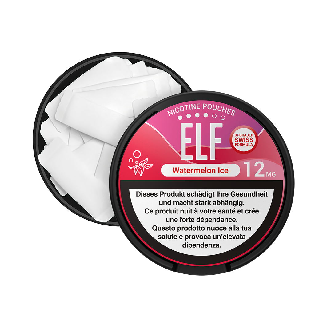 5 x ELF Nicotine Pouches Watermelon ICE, 12mg