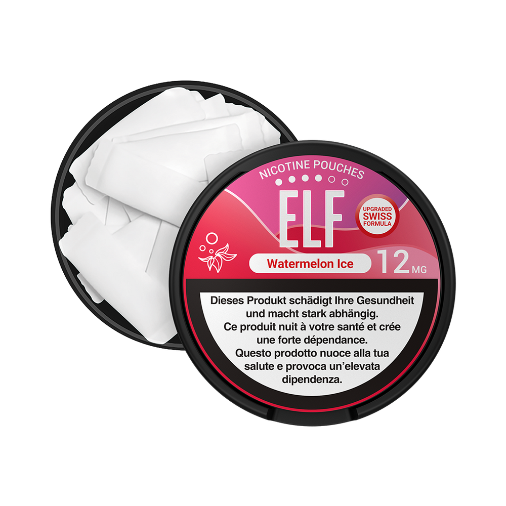 5 x ELF Nicotine Pouches Watermelon ICE, 12mg