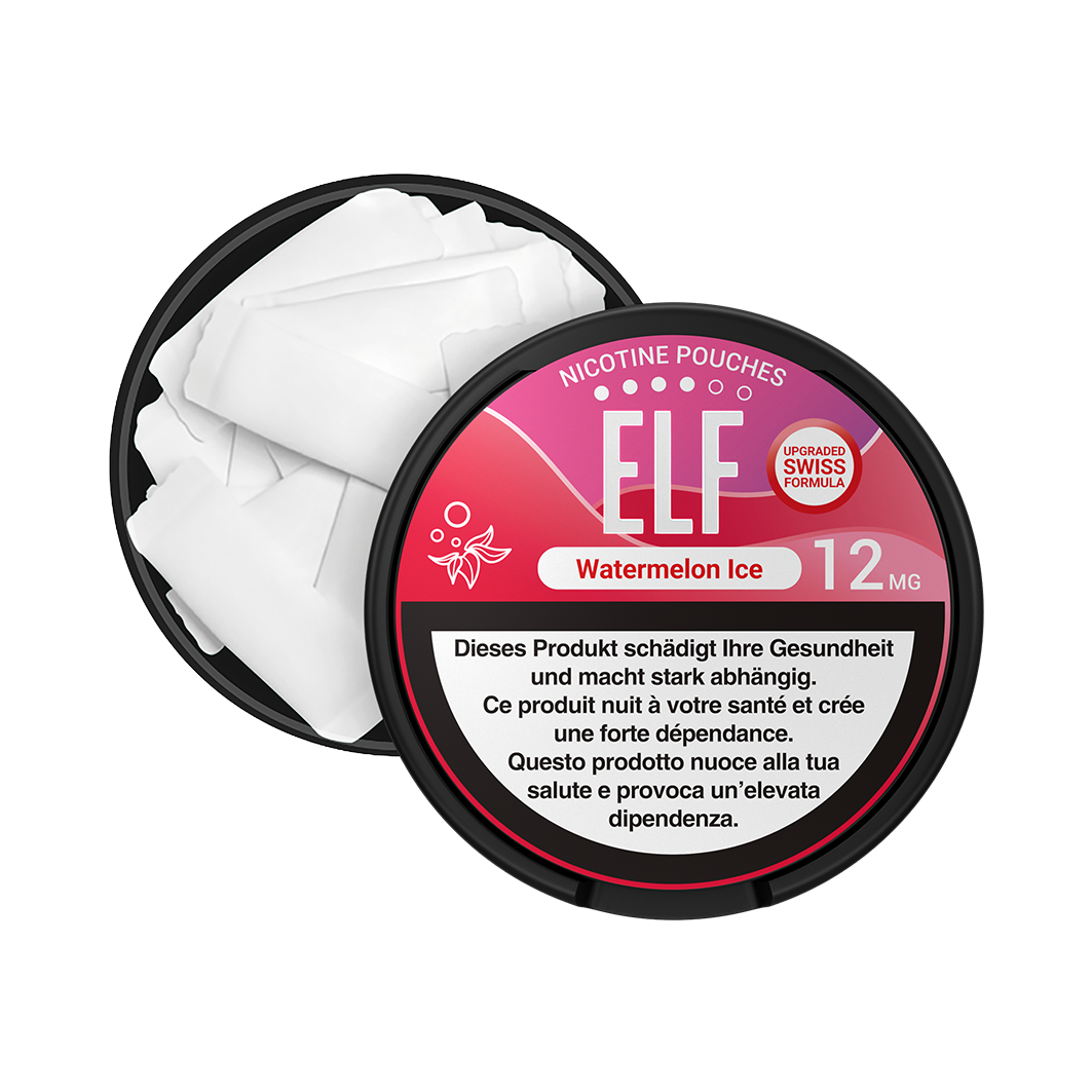 5 x ELF Nicotine Pouches Watermelon ICE, 12mg