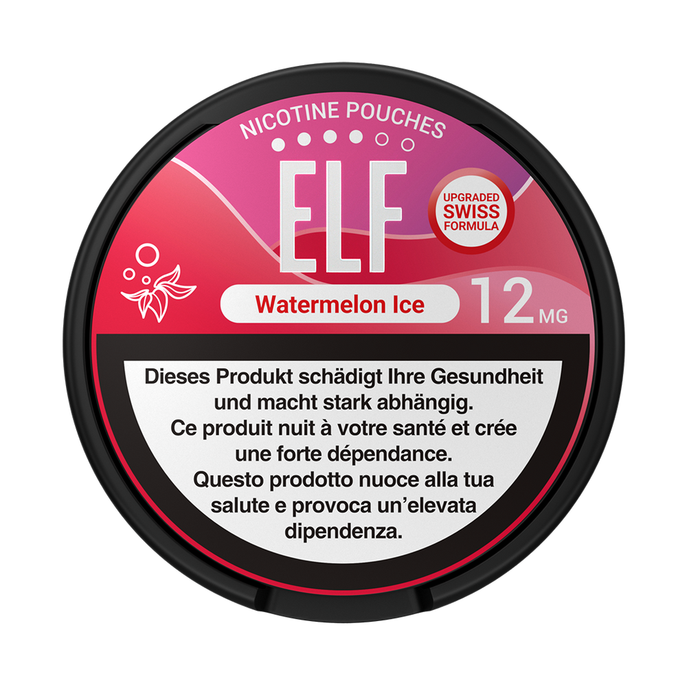 5 x ELF Nicotine Pouches Watermelon ICE, 12mg