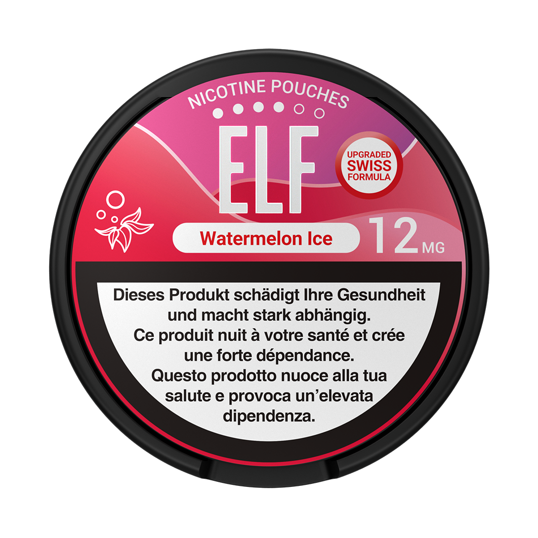 5 x ELF Nicotine Pouches Watermelon ICE, 12mg