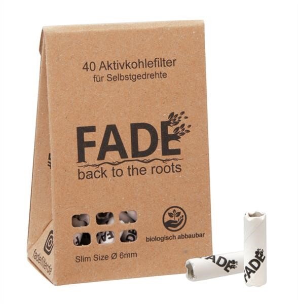FADE - Aktivkohlefilter - Slim Size - 6.4mm - WHITE - Box - 40 Stück