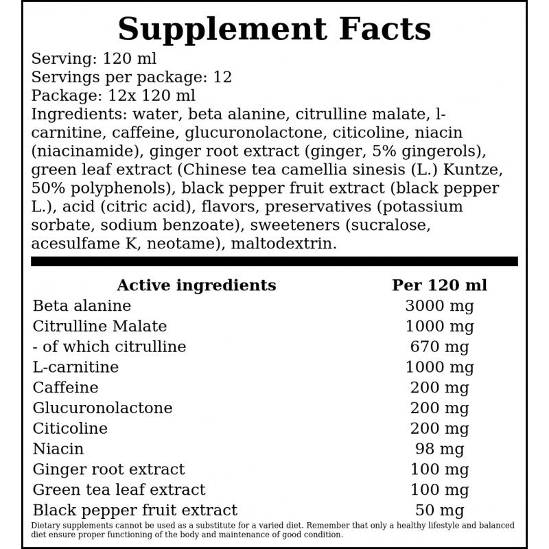 Fat Killer Shot 2 in 1 - 120ml - Raspberry Citrus x12