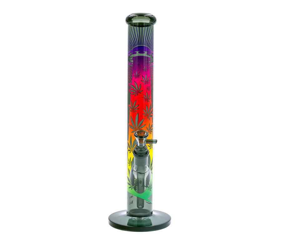 FIRE-FLOW x Black Leaf - Glas Bong - Ufo Gradient - 51mm - 40cm