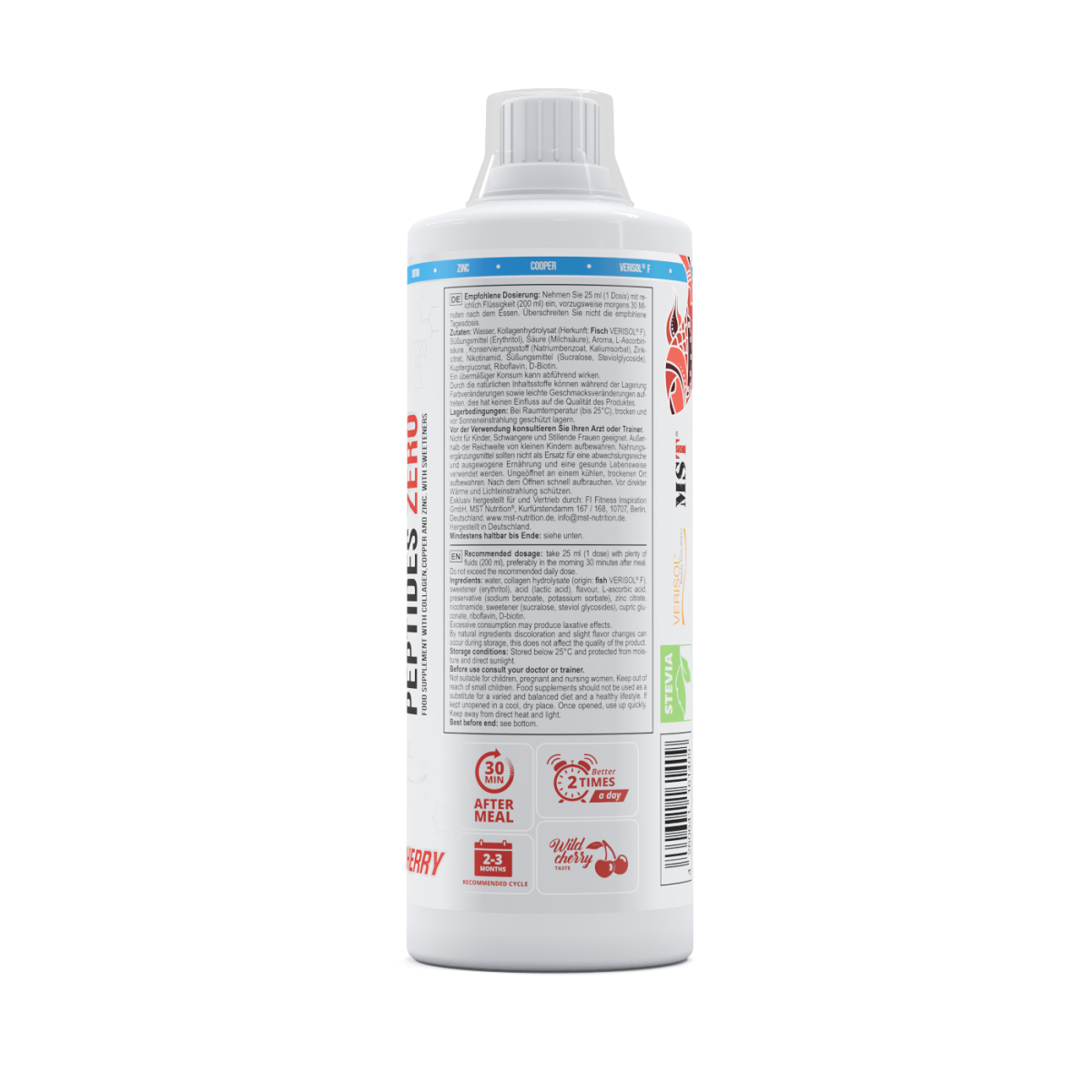 Fish collagen Peptides + Verisol  1000 ml Cherry