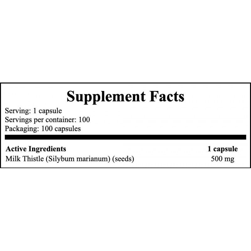 Full Spectrum Milk Thistle 500mg - 100caps x20