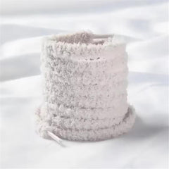 Fuzzy Laces Flat, Plüsch-Schnürsenkel, grau
