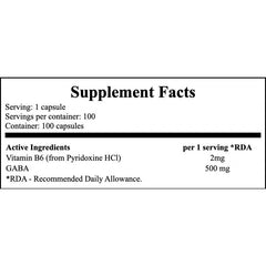 GABA 500mg - 100veg caps x12