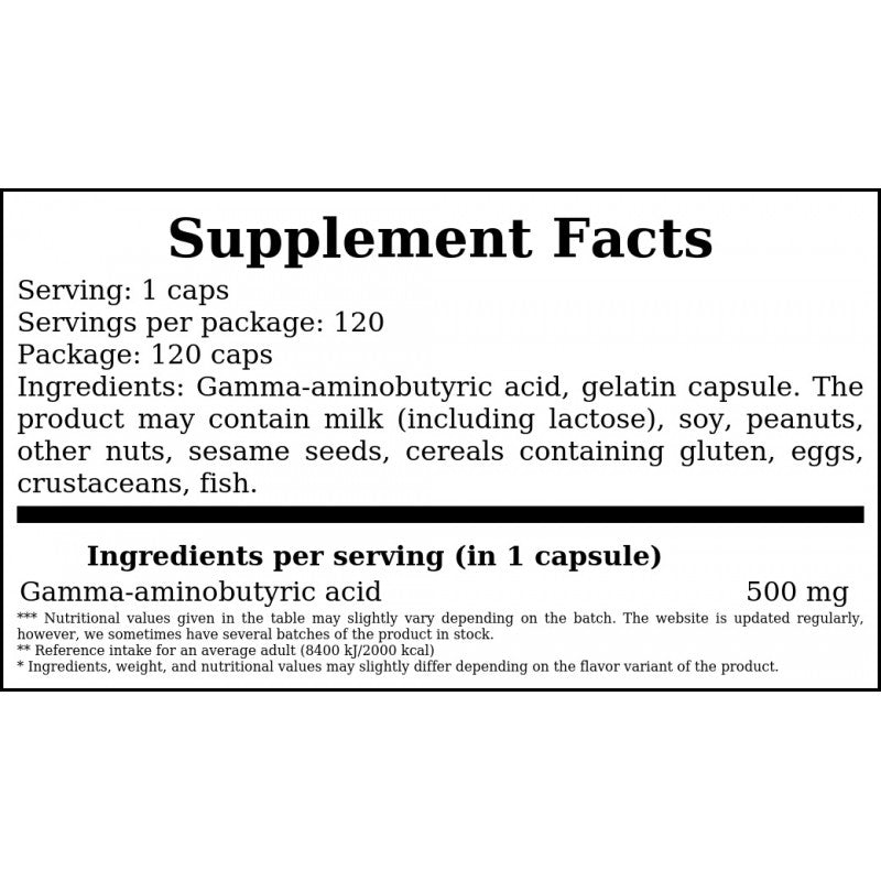 GABA  500mg - 120caps