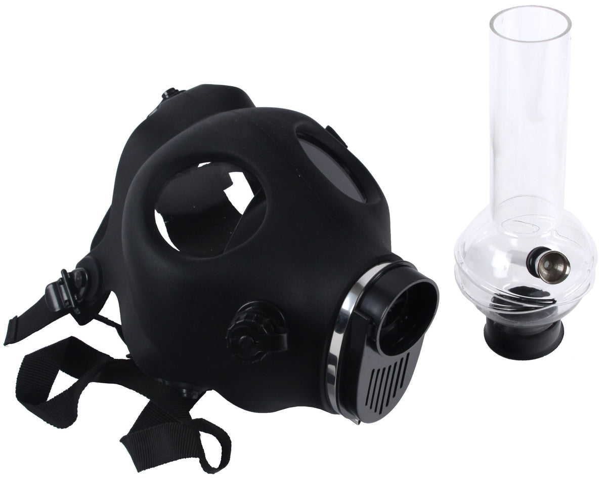 Gasmaske mit Acryl Bong Hazard - Black