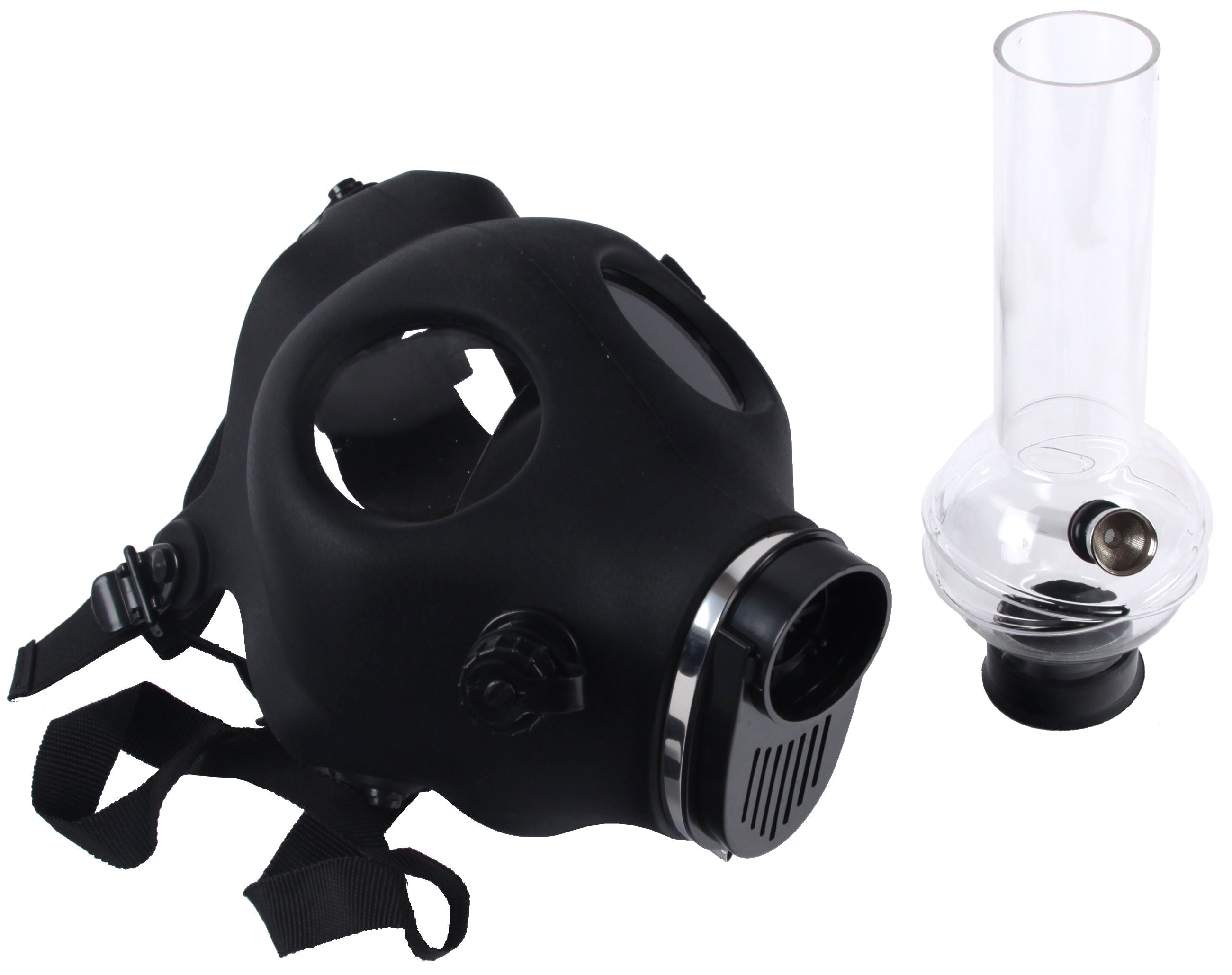 Gasmaske mit Acryl Bong Hazard - Black