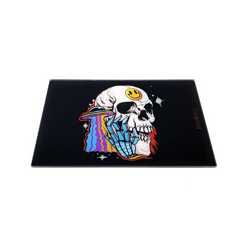 Geile Teile - Ziehbrettchen Acryl - Acid Skull - 22 x 14cm