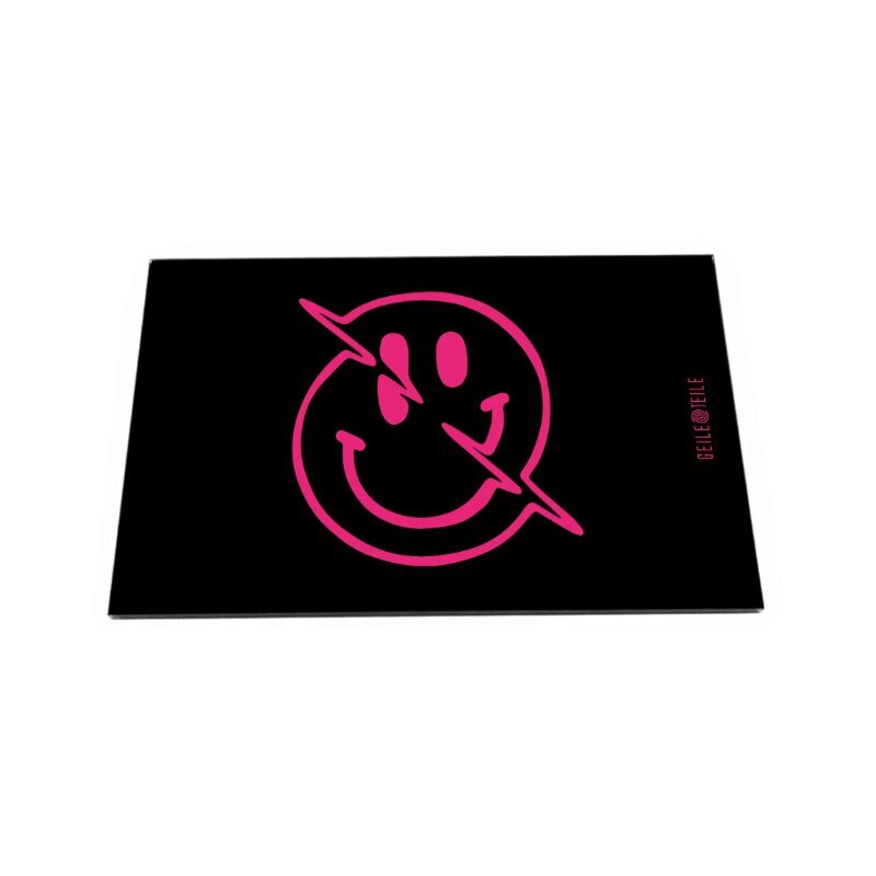 Geile Teile - Ziehbrettchen Acryl - Pink Smiley - 22 x 14cm
