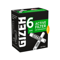 GIZEH - Active Filter 6mm - Black - Box - 10 x 34 Stück