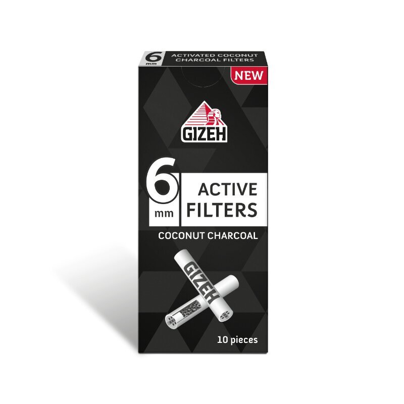 GIZEH - Active Filter 6mm - Black - Box - 20 x 10 Stück