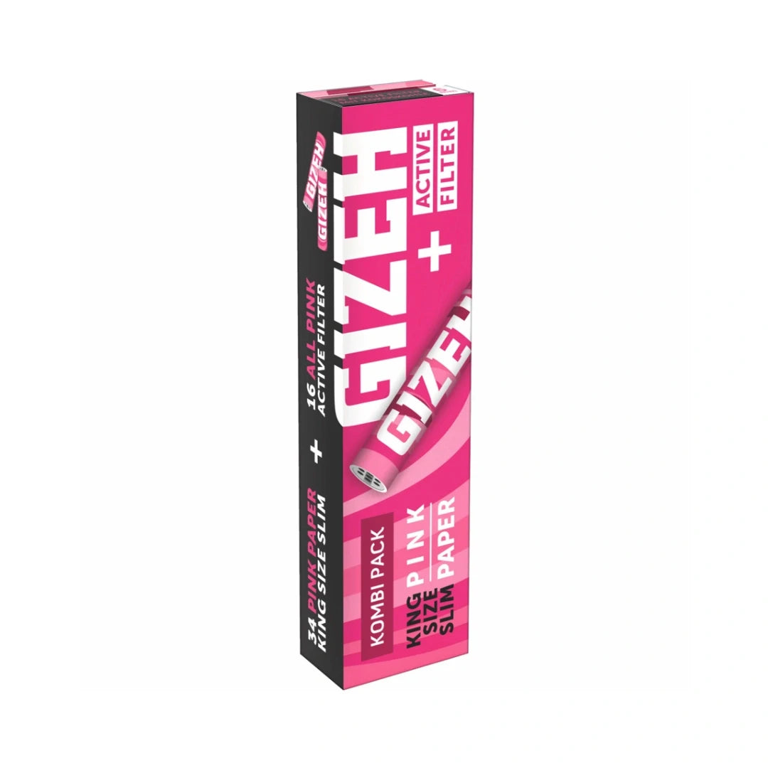 Gizeh Black - King Size Slim + Active Filter (Pink)