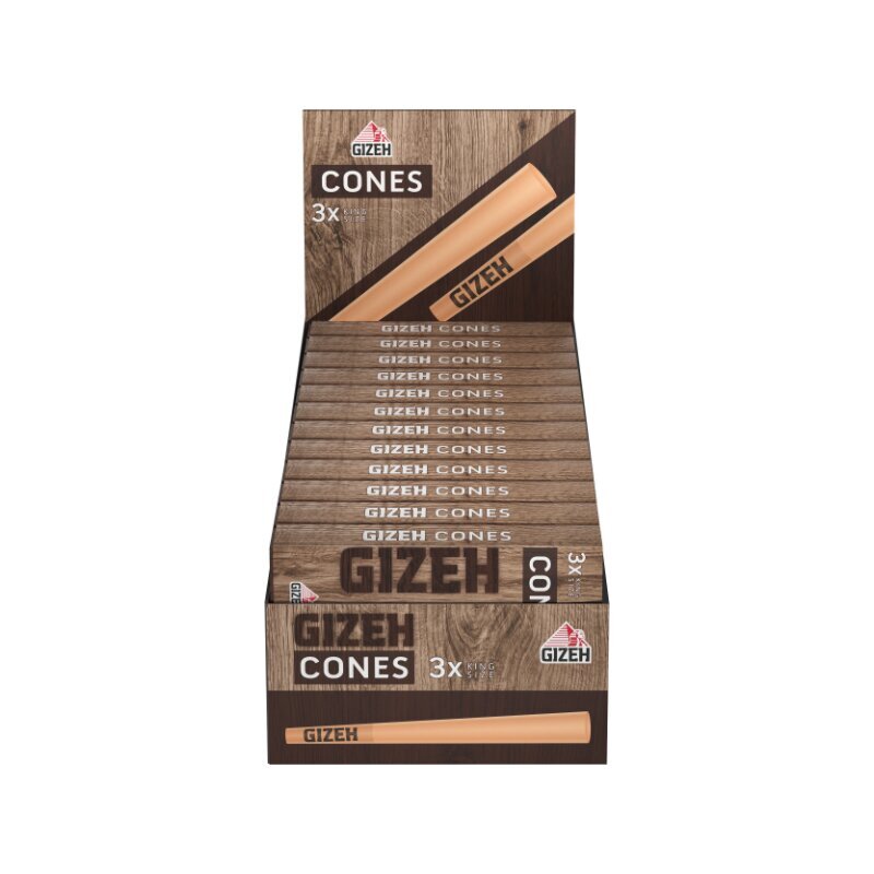 GIZEH - Cones - Brown - 24 x 3 Stück