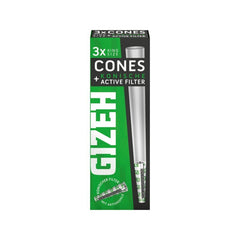 GIZEH - Cones + Kon. Active Filter - Black - 10 x 3 Stück
