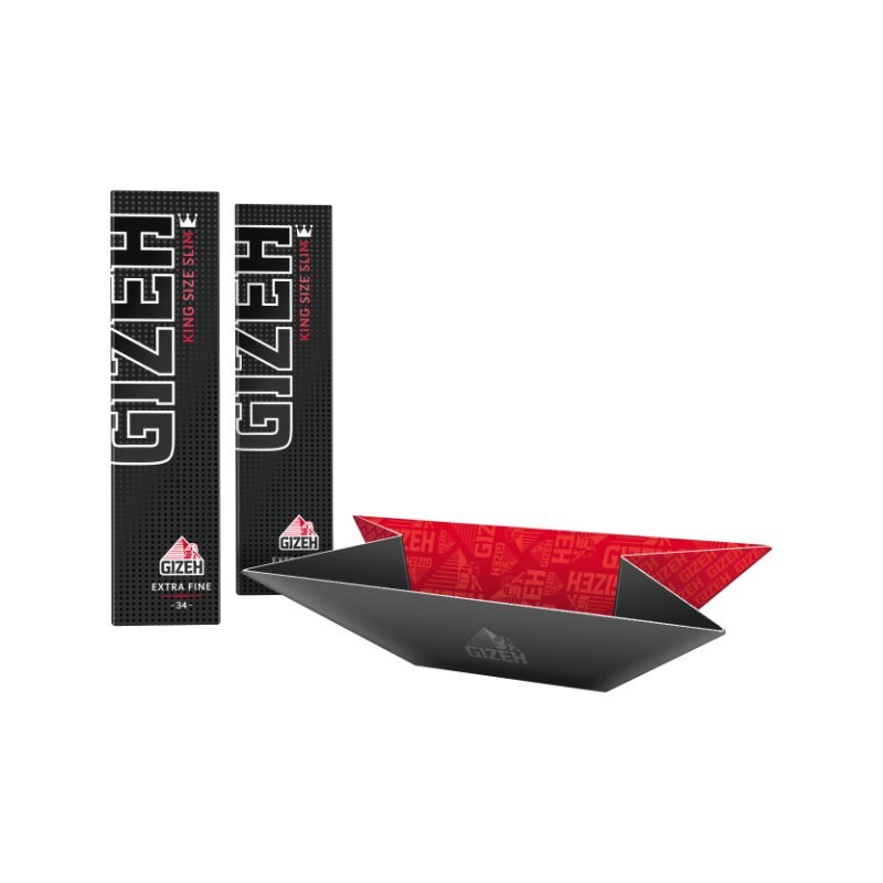 GIZEH - King Size Slim - 2 x Booklet + Rüstschale - Black - Box - 25 Stück