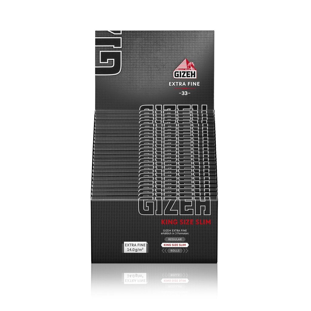 GIZEH - King Size Slim - Black - Box - 50 x 34 Stück