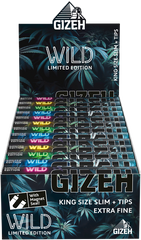 GIZEH - King Size Slim + Tips - WILD - Display - 26 x 34 Stück