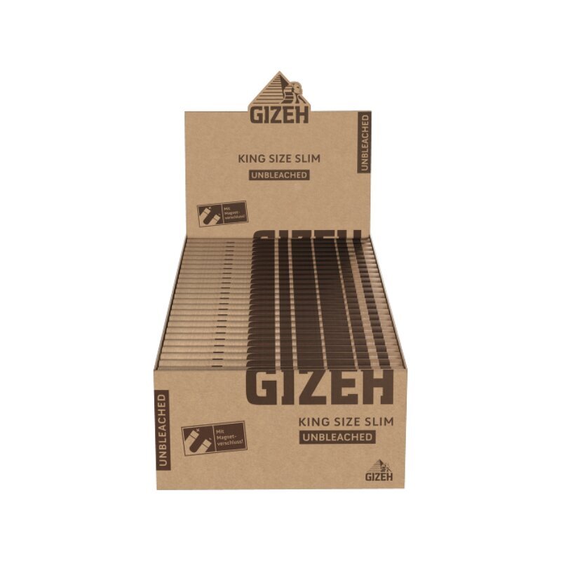 GIZEH - King Size Slim - Unbleached - Box - 50 x 34 Stück