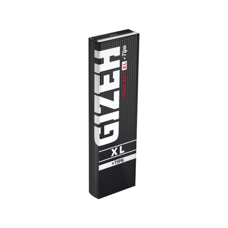 GIZEH - King Size XL + Tips - Black - Box - 26 Stück