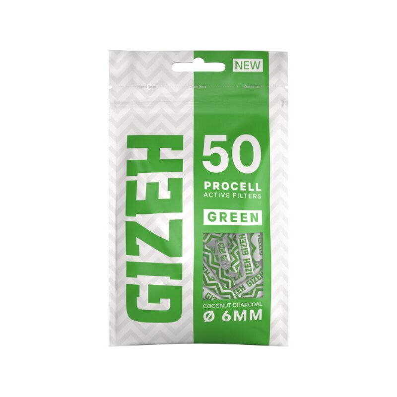 GIZEH - ProCell 6mm - Green - Bag - 10 x 50 Stück
