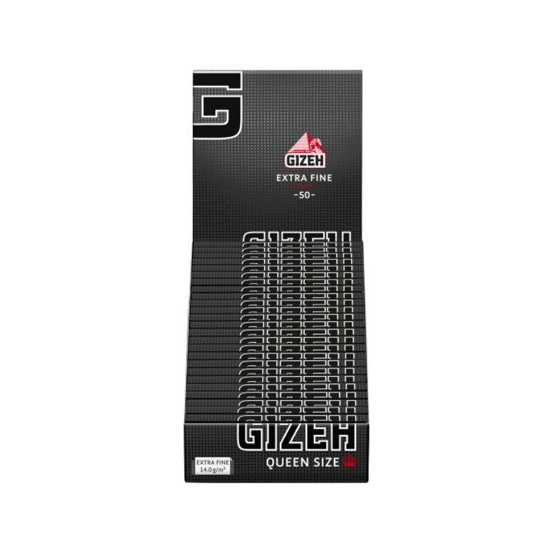 GIZEH - Queen Size - Black - Box - 25 x 50 Stück