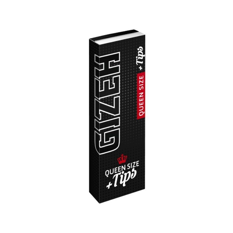 GIZEH - Queen Size + Tips - Black - Box - 26 Stück