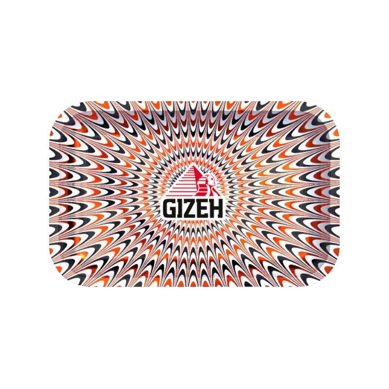 GIZEH - Rolling Tray - 27.5 x 17.5cm - Trippy red white - Medium