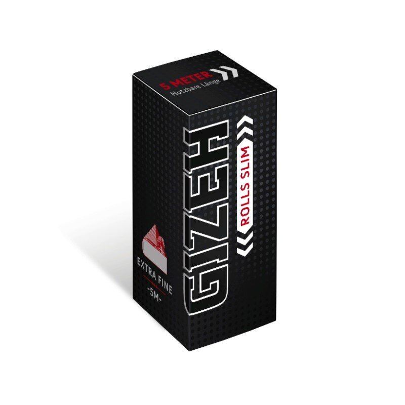 GIZEH - Rolls Slim - Black - 5 Meter - Box - 20 Stück