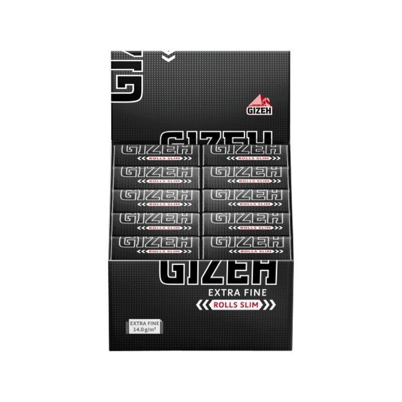 GIZEH - Rolls Slim - Black - 5 Meter - Box - 20 Stück
