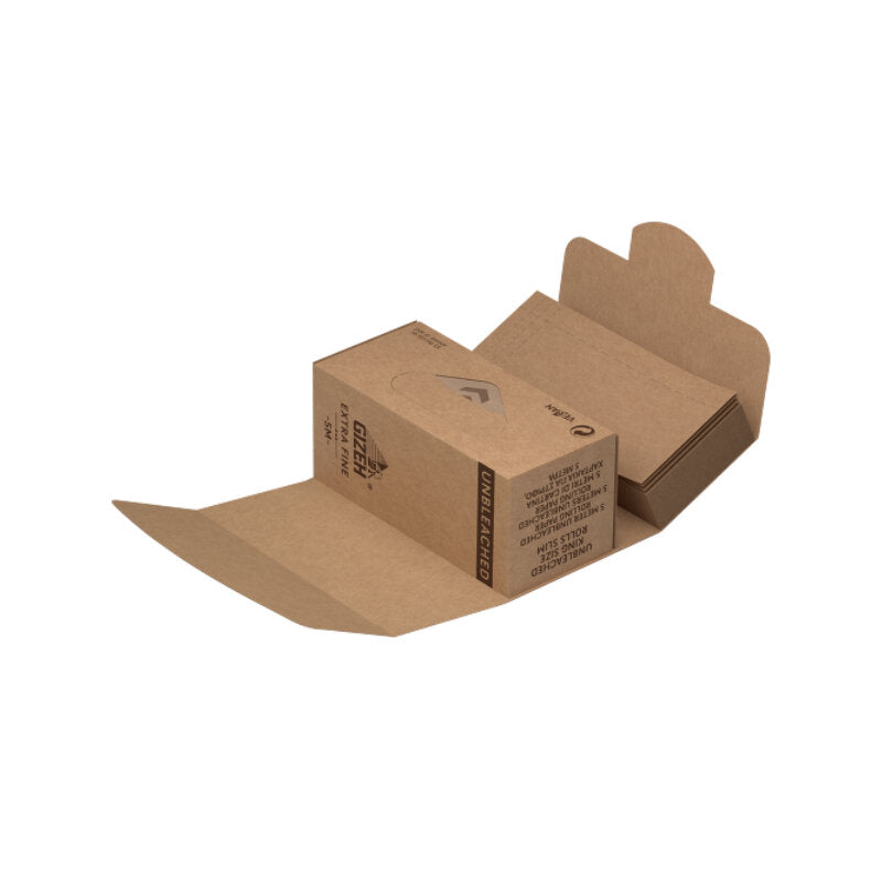 GIZEH - Rolls Slim + Tips - Unbleached - 5 Meter - Box - 20 Stück