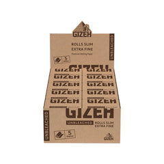 GIZEH - Rolls Slim - Unbleached - 5 Meter - Box - 20 Stück