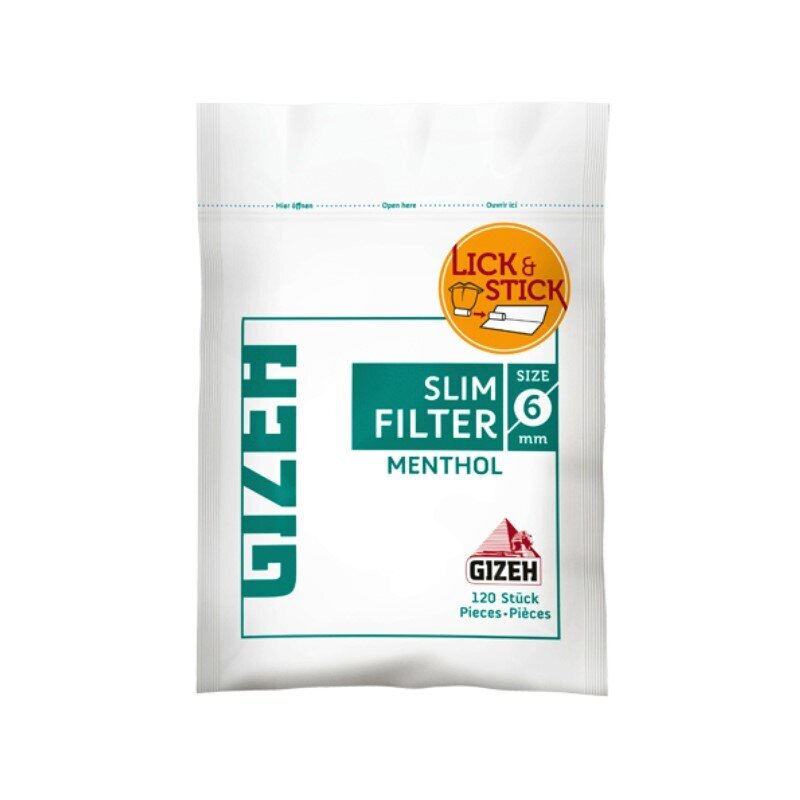 GIZEH - Slim Filter - Menthol - Bag - 10 x 120 Stück