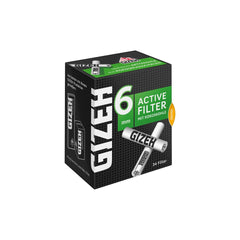 GIZEH Aktivkohle Filter 6mm (10 x 34Stk)