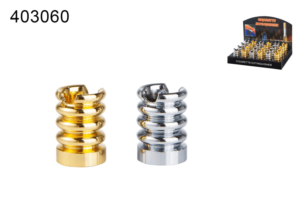 Glut Aus - Chrom/Gold - Display -  24Stück