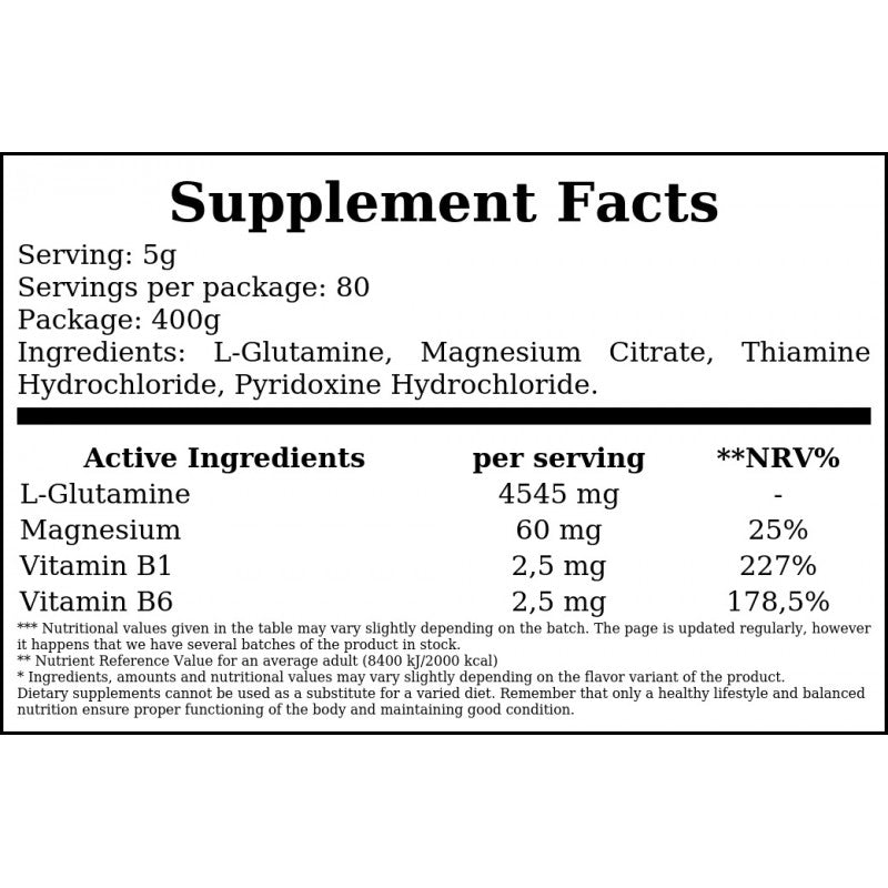 Glutamine NEW - 400g